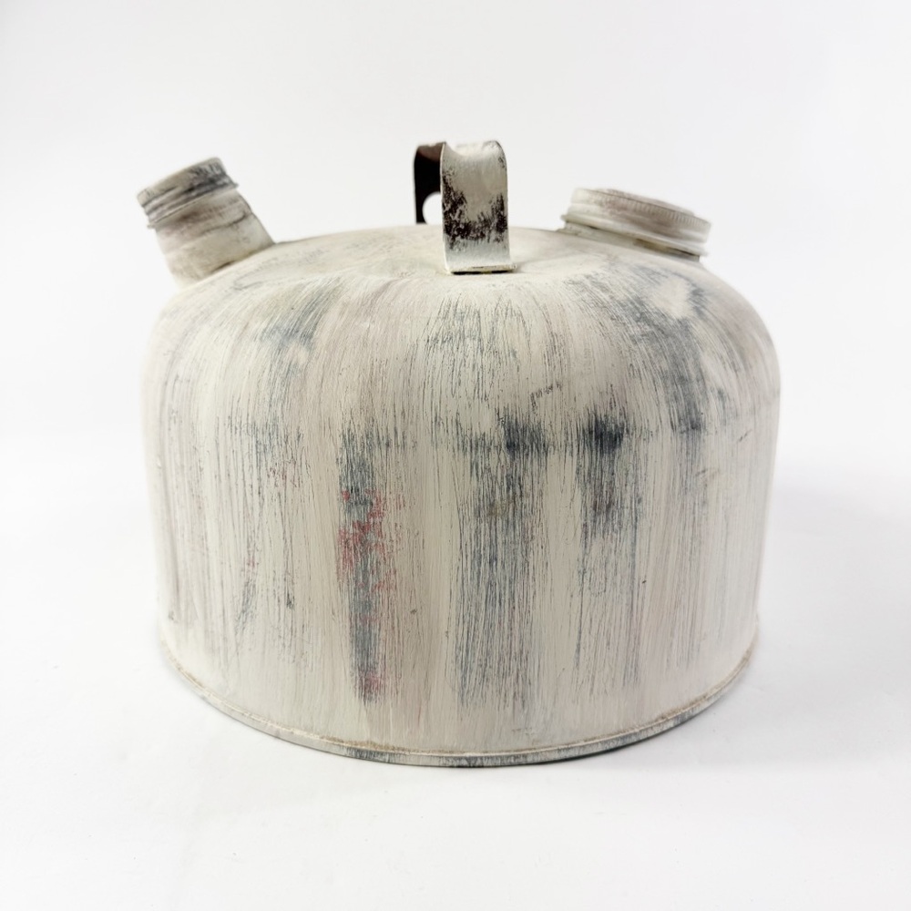 171. 🤖 Vintage 1940s–60s Gas Can – Whitewashed Farmhouse Decor with Aged Patina